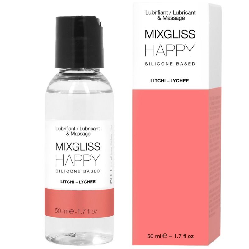 MIXGLISS – LUBRIFICANTE SILICONE HAPPY LITCHI 50 ML