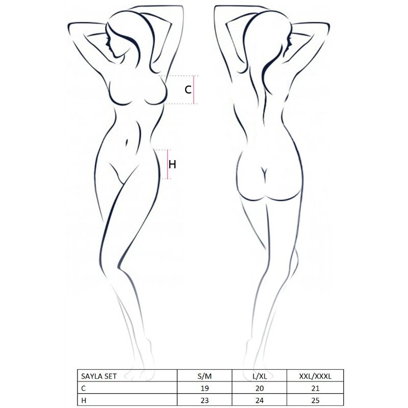 PASSION WOMAN SAYLA SET NEGRO TALLA S/M - immagine 2