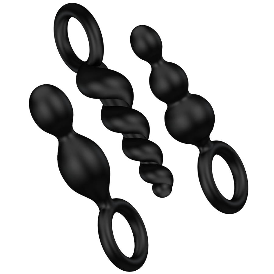 SATISFYER – SET 3 PZ TAPPI ANAL NERO