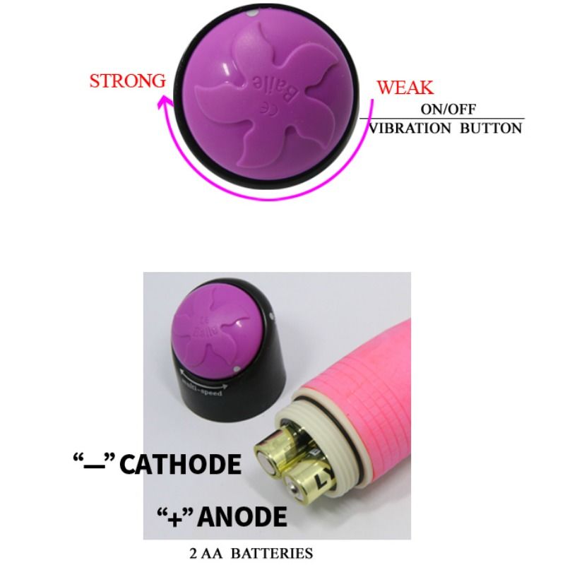 BAILE - VIBRATORE SEX REALISTICO COLORATO ROSA 23 CM - immagine 6
