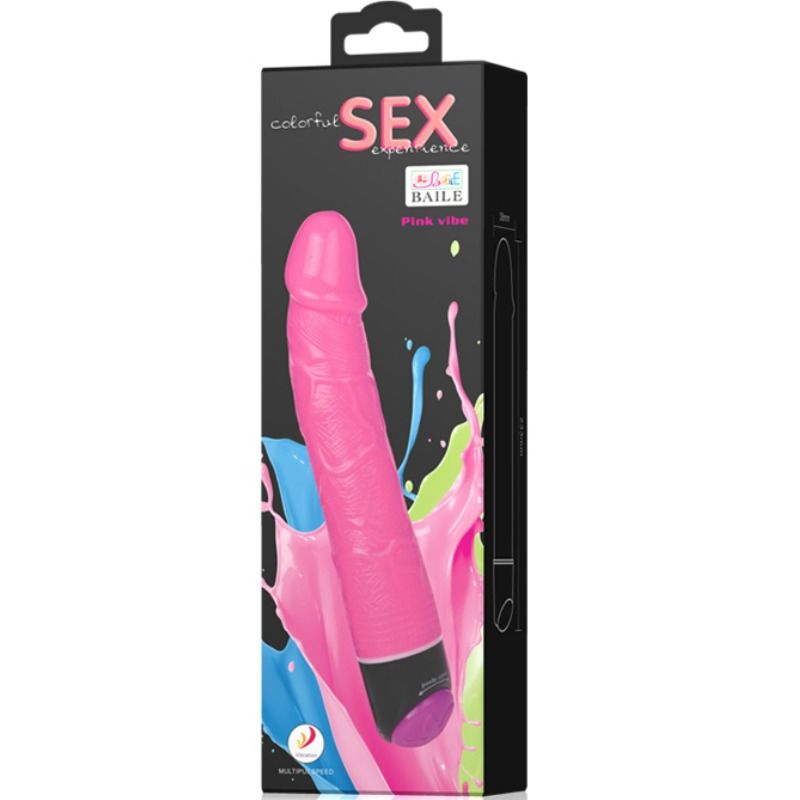BAILE - VIBRATORE SEX REALISTICO COLORATO ROSA 23 CM - immagine 7
