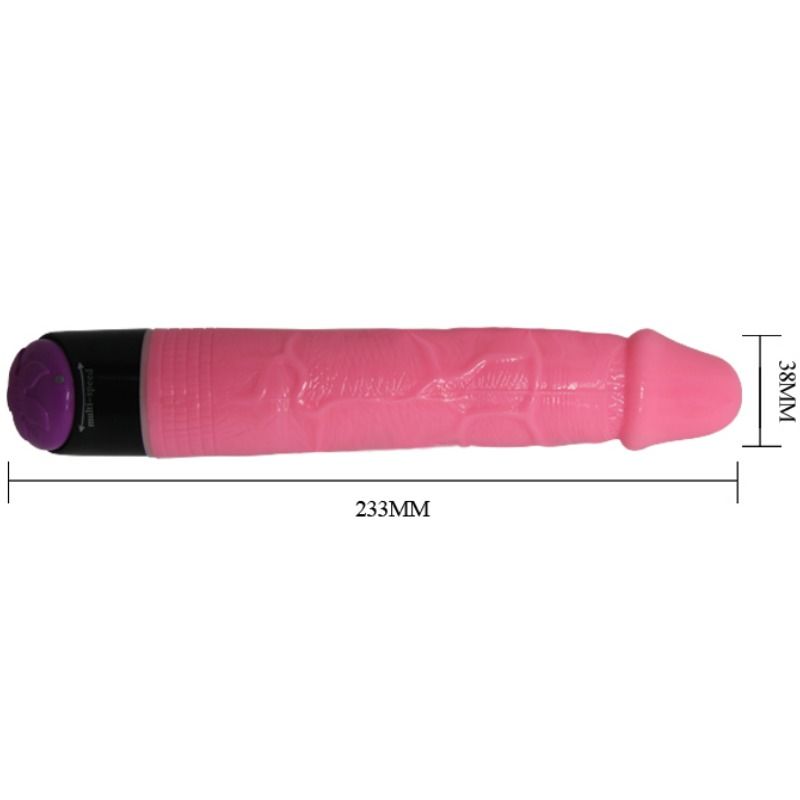 BAILE - VIBRATORE SEX REALISTICO COLORATO ROSA 23 CM - immagine 8