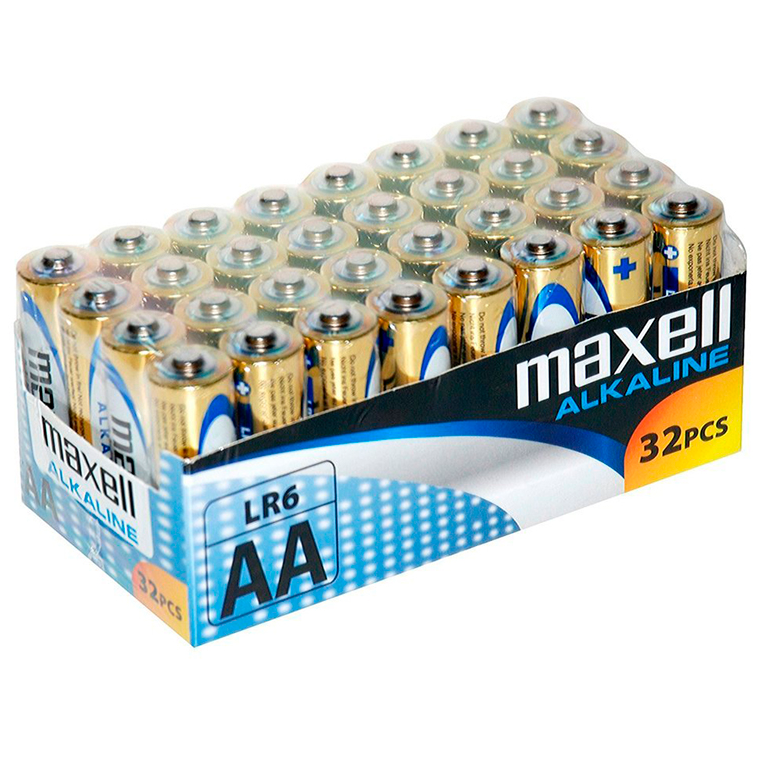 MAXELL – BATTERIA ALCALINA AA LR6 PACCO*32 UDS MAXELL – BATTERIA ALCALINA AA LR6 PACCO*32 UDS