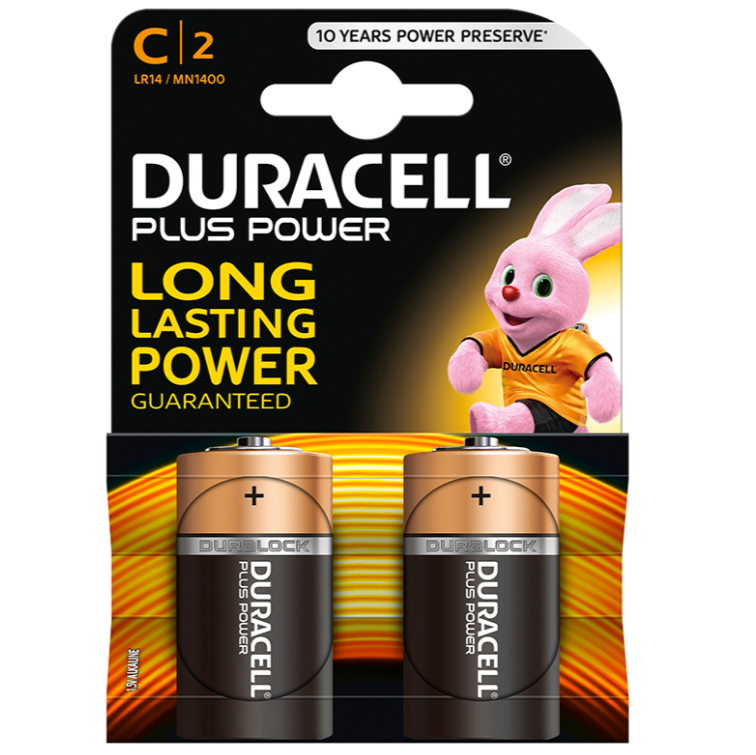 DURACELL – BATTERIA – PLUS POWER C LR14 2 UNIT