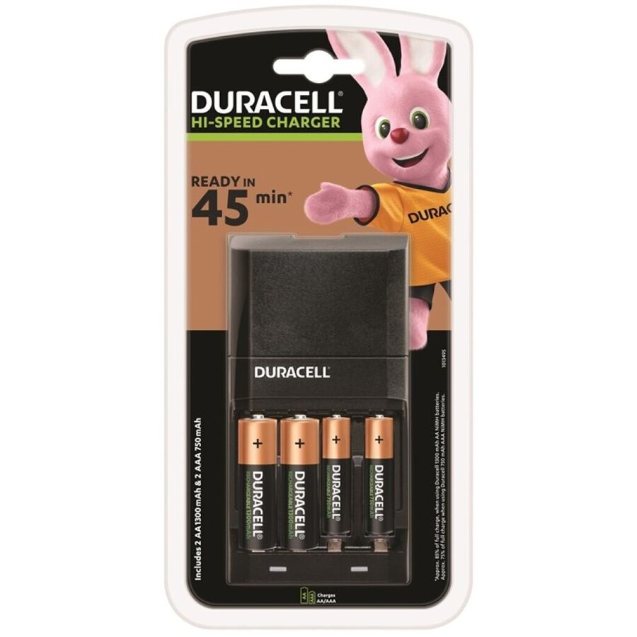DURACELL – CARICATORE 45MIN. + 2xAA 1700mAh + 2xAAA 750mAh DURACELL – CARICATORE 45MIN. + 2xAA 1700mAh + 2xAAA 750mAh
