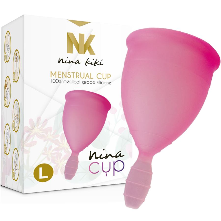 NINA KIKÍ – COPPA MESTRUALE ROSA – TAGLIA L