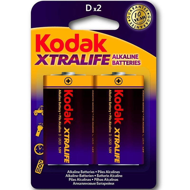 KODAK – BATTERIE ALCALINE XTRALIFE LR20 D LR20 1.5V