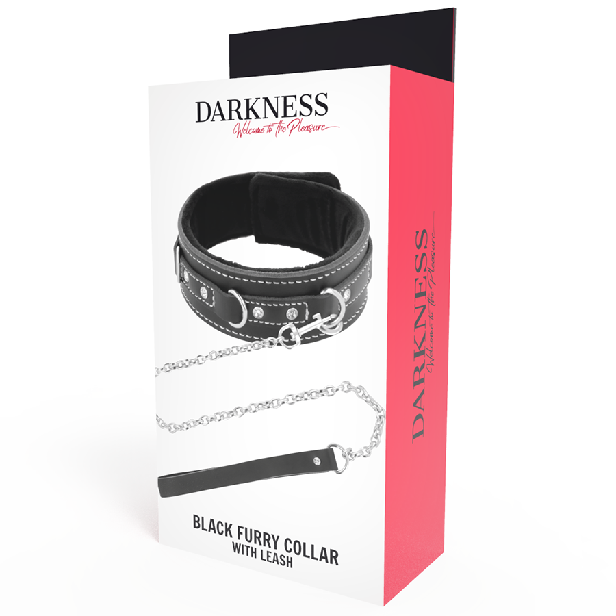 DARKNESS - COLLANA IN PELLE DI ALTA QUALITÀ CON GUINZAGLIO - immagine 2