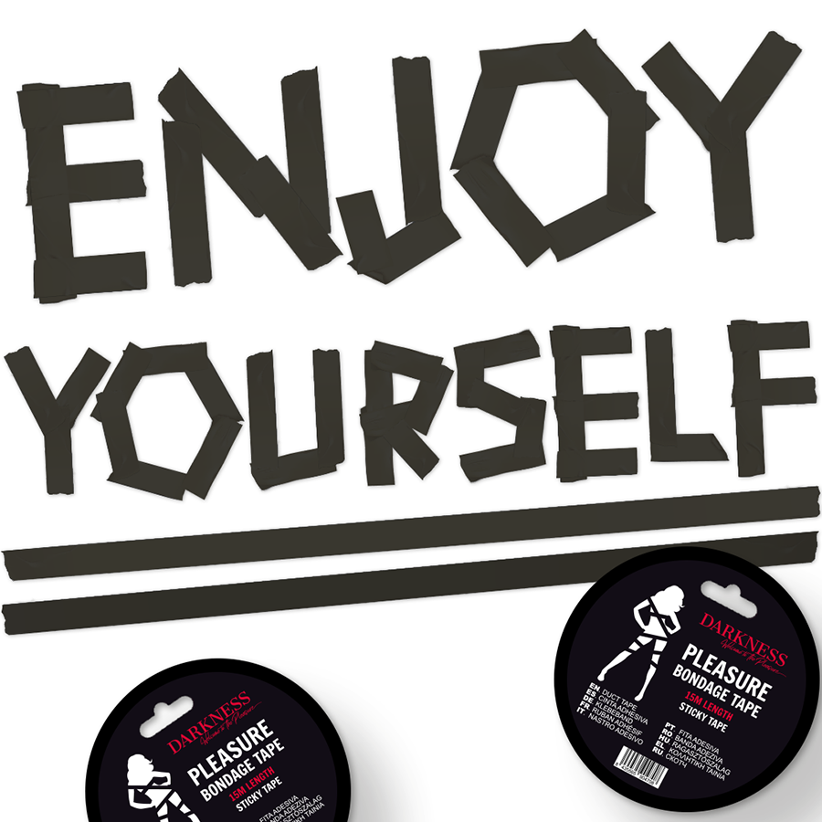 DARKNESS - NASTRO BONDAGE ADESIVO NERO 15M - immagine 2