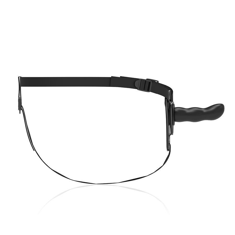 FETISH SUBMISSIVE HARNESS - SILICONE NERO PUNTO G 16 CM - immagine 4