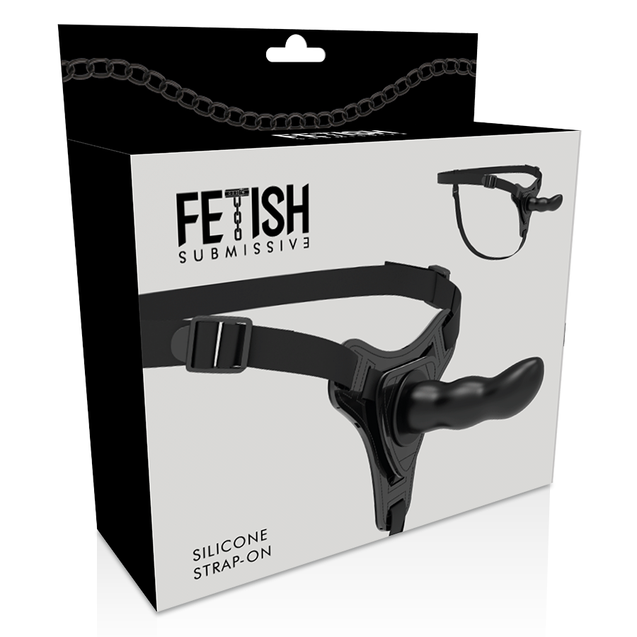 FETISH SUBMISSIVE HARNESS - SILICONE NERO PUNTO G 16 CM - immagine 5