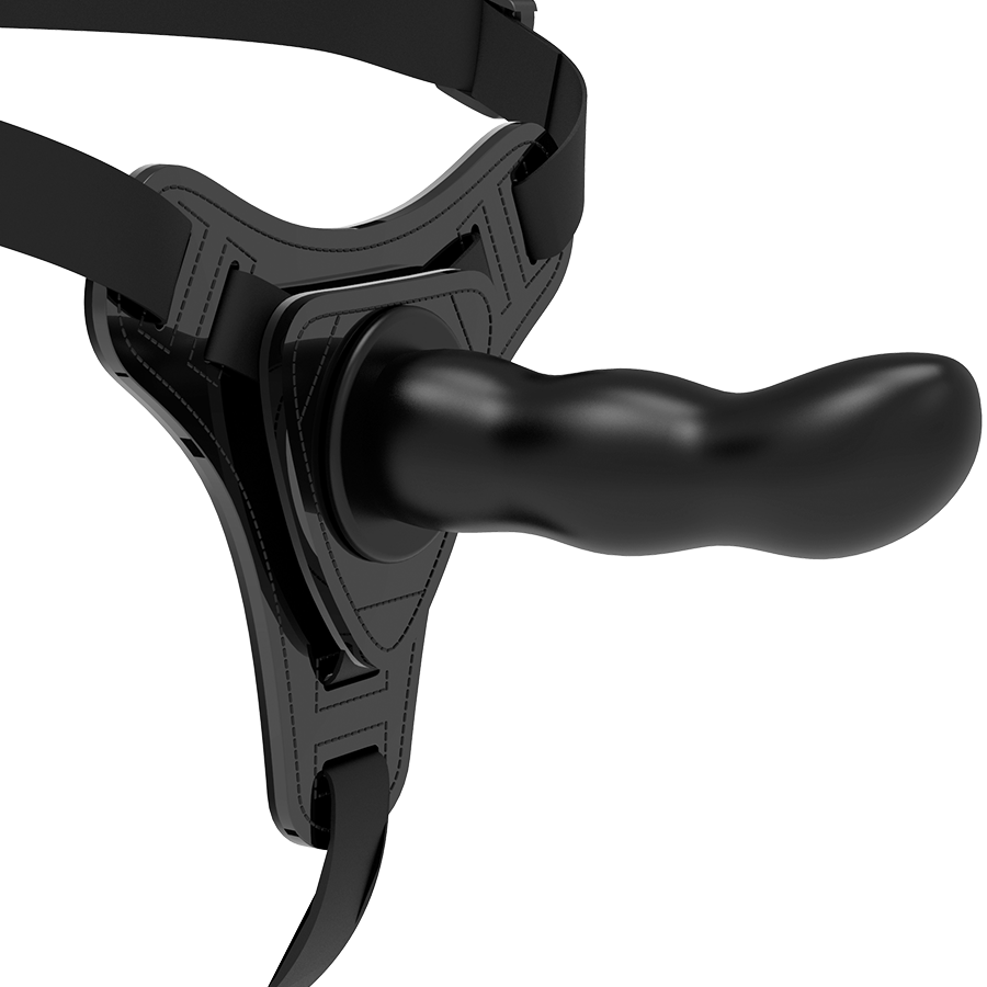 FETISH SUBMISSIVE HARNESS – SILICONE NERO PUNTO G 16 CM