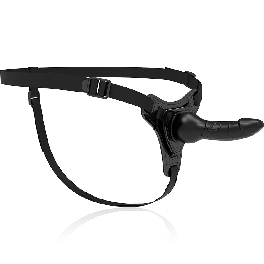 FETISH SUBMISSIVE HARNESS - SILICONE NERO REALISTICO 16 CM - immagine 2