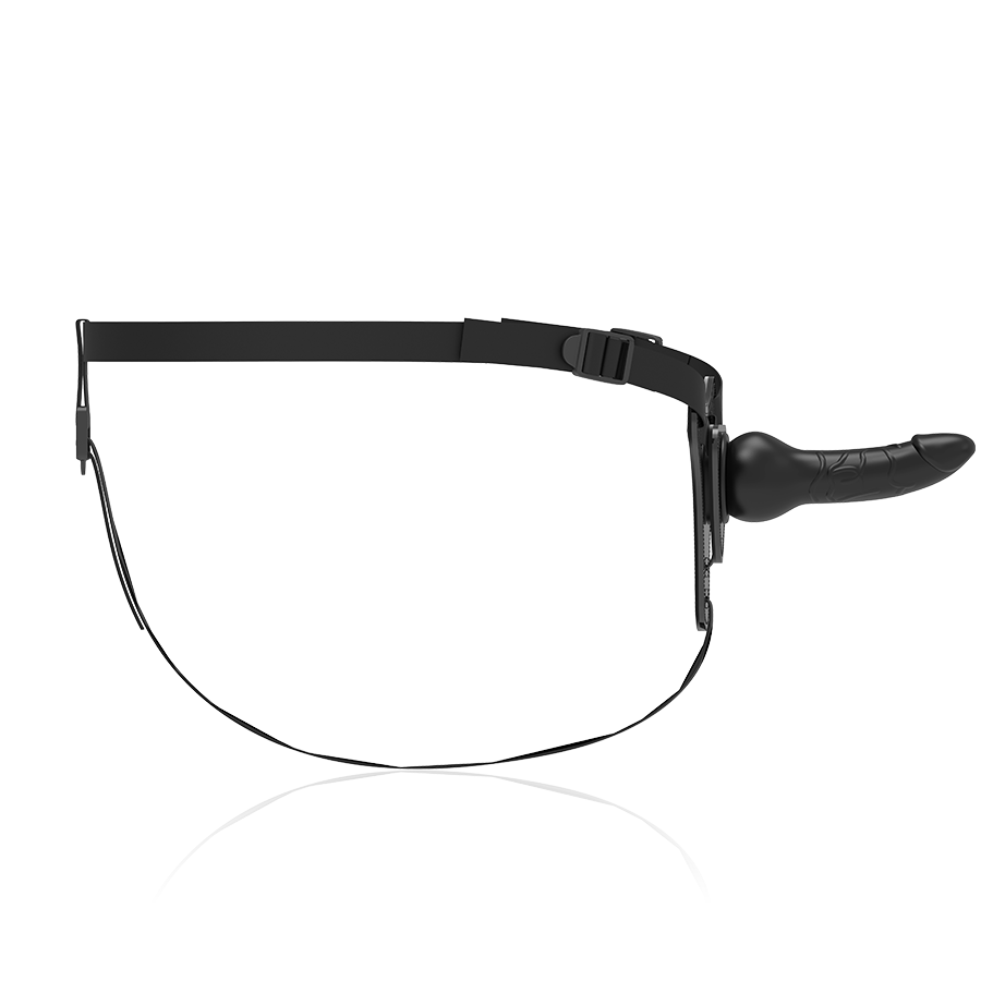 FETISH SUBMISSIVE HARNESS - SILICONE NERO REALISTICO 16 CM - immagine 4