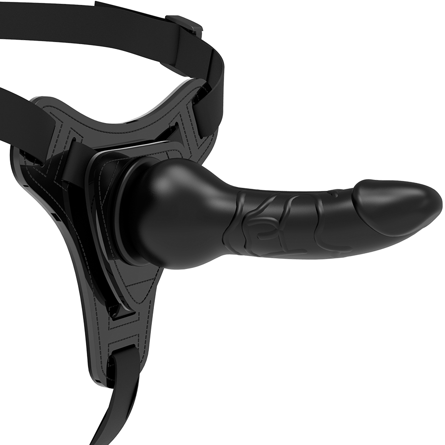 FETISH SUBMISSIVE HARNESS – SILICONE NERO REALISTICO 16 CM