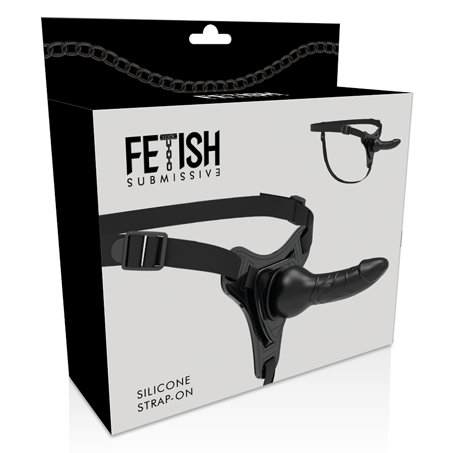 FETISH SUBMISSIVE HARNESS - SILICONE NERO REALISTICO 16 CM - immagine 5