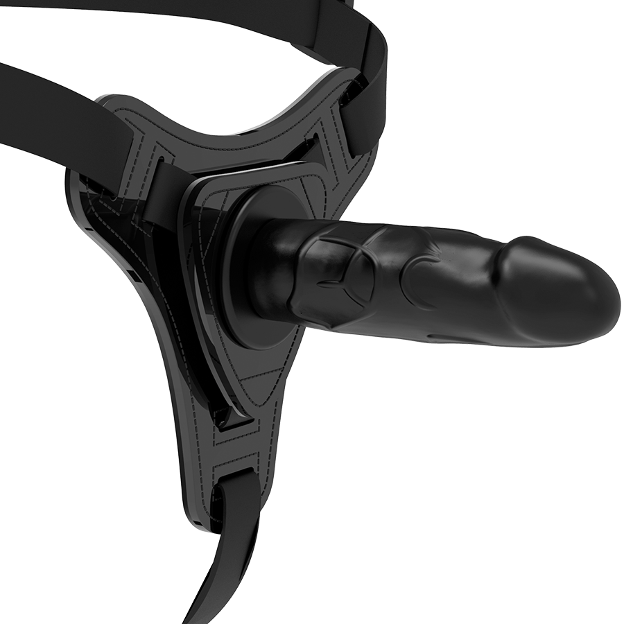 FETISH SUBMISSIVE HARNESS – SILICONE NERO REALISTICO 15 CM