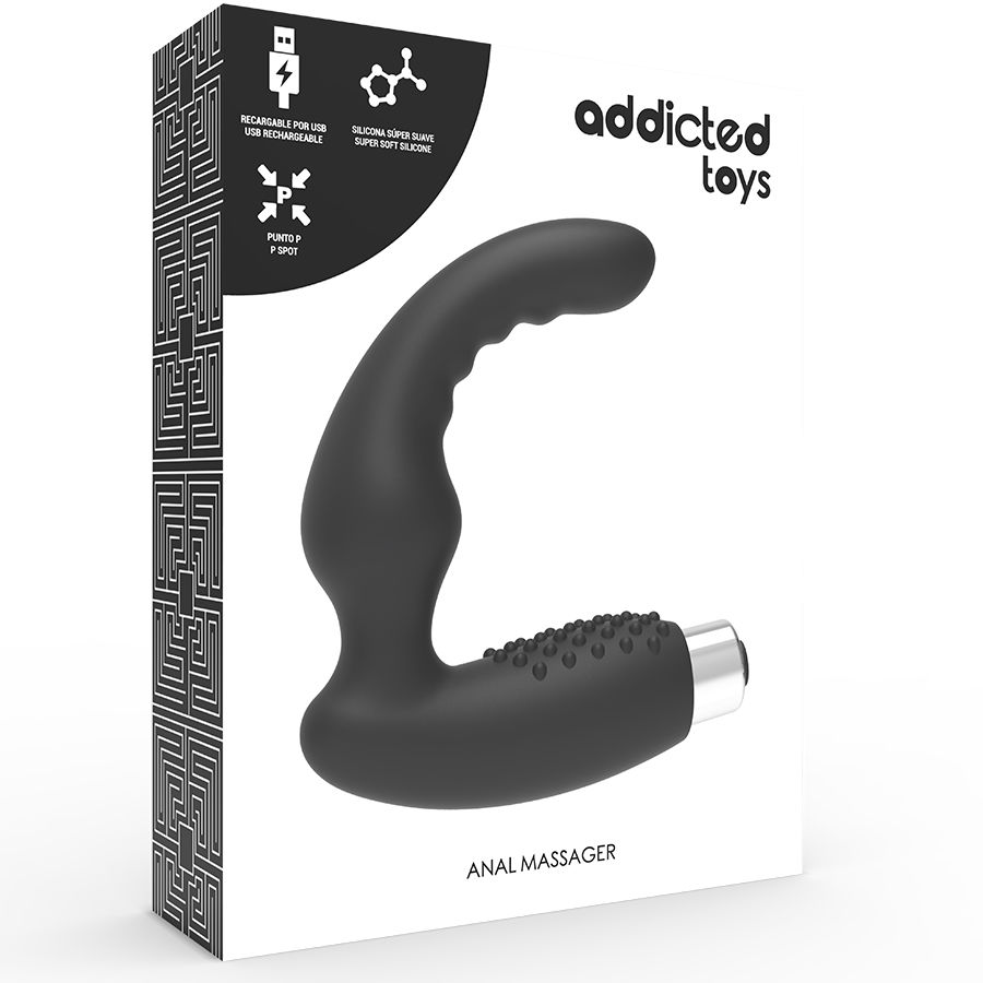 ADDICTED TOYS - VIBRATORE PROSTATICO RICARICABILE MODELLO 2 - NERO - immagine 3