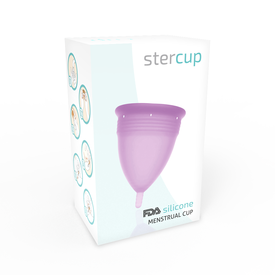 STERCUP - COPPA MESTRUALE IN SILICONE FDA LILLA - TAGLIA S - immagine 4