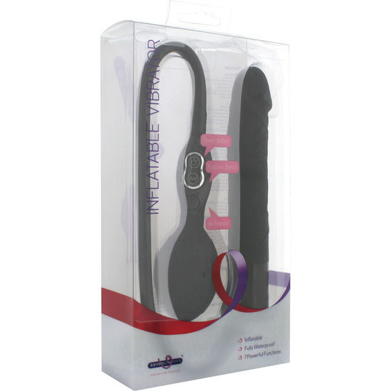 SEVEN CREATIONS - VIBRATORE GONFIABILE NERO - immagine 2