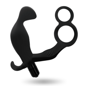 ADDICTED TOYS – PLUG ANALE CON DOPPIO ANELLO PER PENE E TESTICOLI NERI