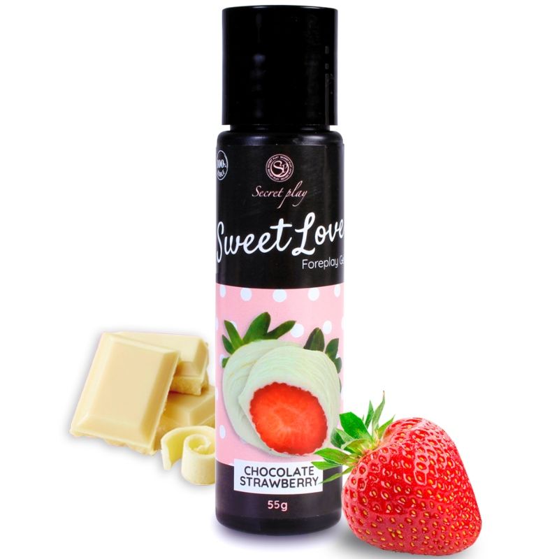 SECRETPLAY – GEL DOLCE AMORE FRAGOLA E CIOCCOLATO BIANCO 60 ML