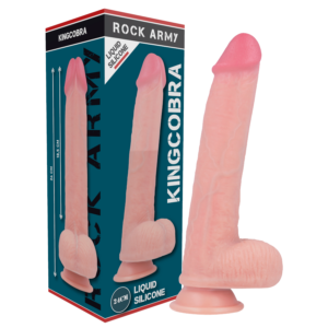 ROCKARMY – LIQUID SILICONE PREMIUM KINGCOBRA REALISTICO 24 CM -O- 4.77 CM