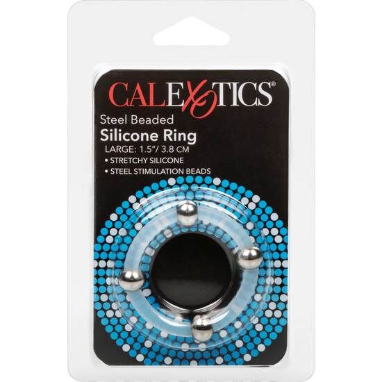CALEXOTICS - ANELLO IN SILICONE CON PERLINE IN ACCIAIO L - immagine 3