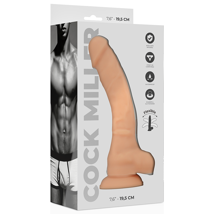 COCK MILLER - DILDO REALISTICO IN SILICONE DENSITÀ ARTICOLABILE FLESH 19,5 CM - immagine 7