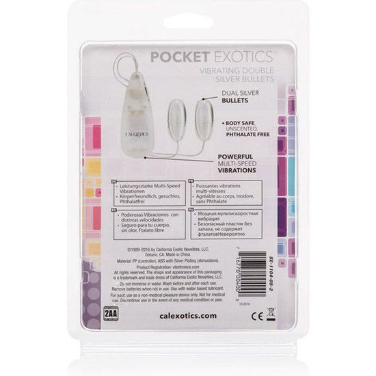 CALEXOTICS - PROIETTILI VIBRANTI ARGENTO DUO - immagine 2