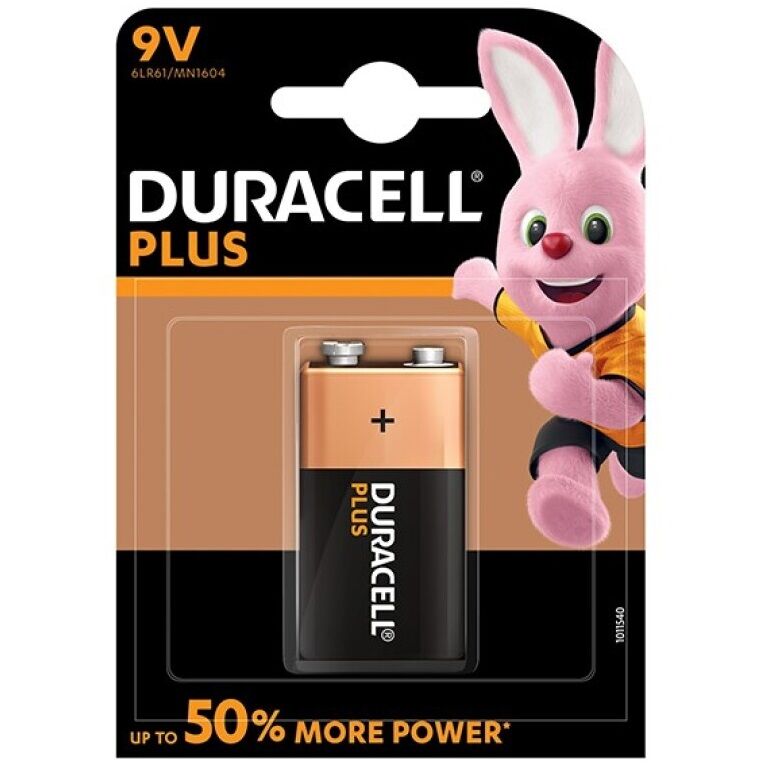 DURACELL – BATTERIA PLUS POWER 9V LR61 1UNIT DURACELL – BATTERIA PLUS POWER 9V LR61 1UNIT
