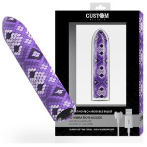 CUSTOM BULLETS – RECHARGEABLE SNAKE PURPLE MAGNETIC BULLET 10V
