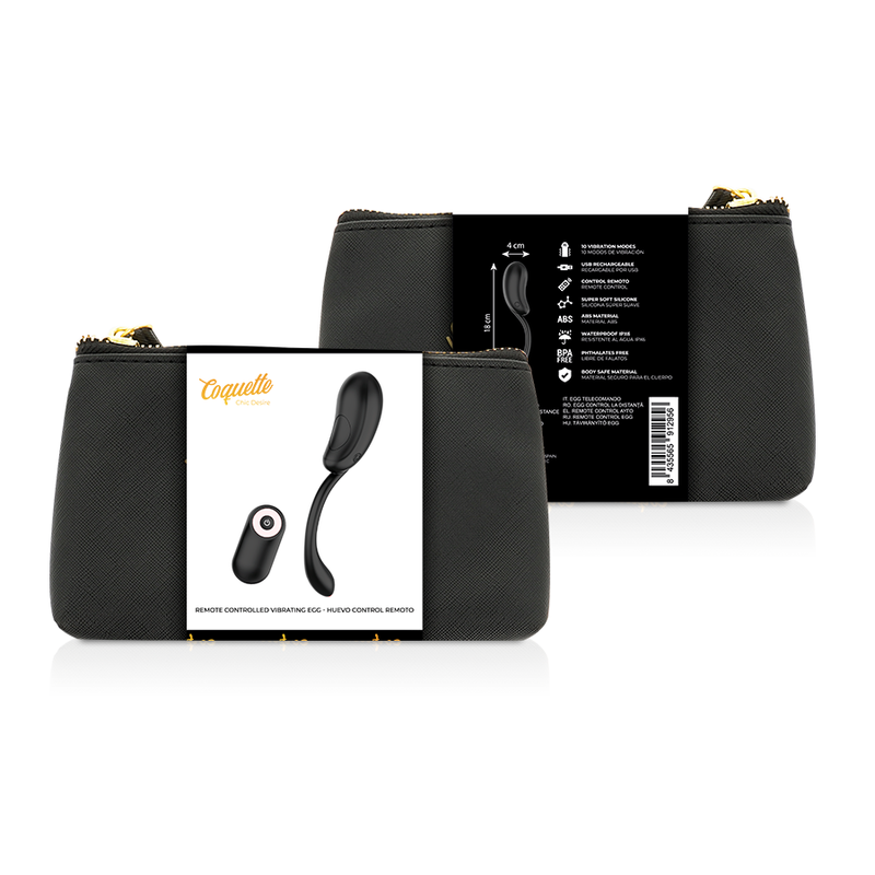 COQUETTE CHIC DESIRE - UOVO VIBRANTE TELECOMANDO RICARICABILE NERO/ORO - immagine 8