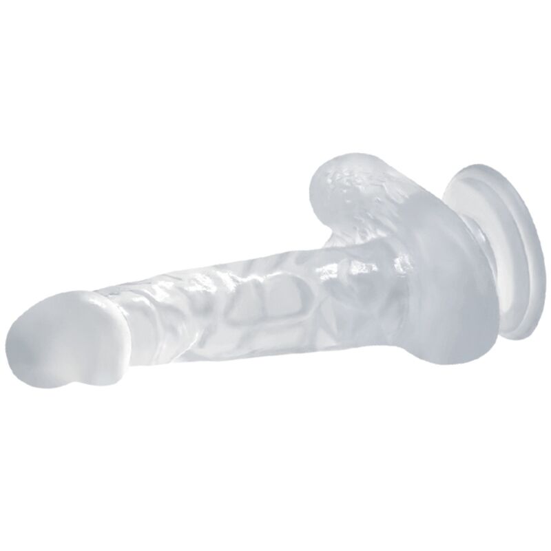 BAILE - DILDO REALISTICO CON VENTOSA E TESTICOLI 16.7 CM TRASPARENTE - immagine 4