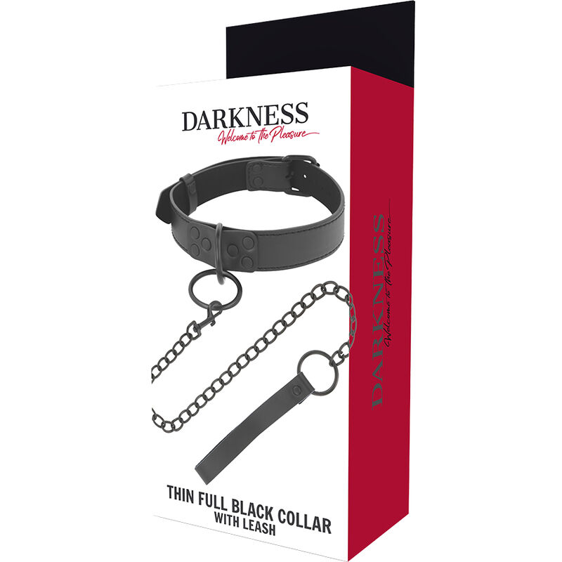 DARKNESS - COLLANA NERA CON CATENA - immagine 4