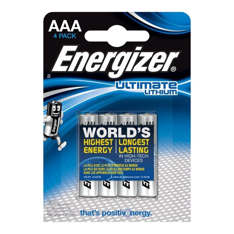 ENERGIZER – ULTIMATE LITIO AAA L92 LR03 1,5V *4