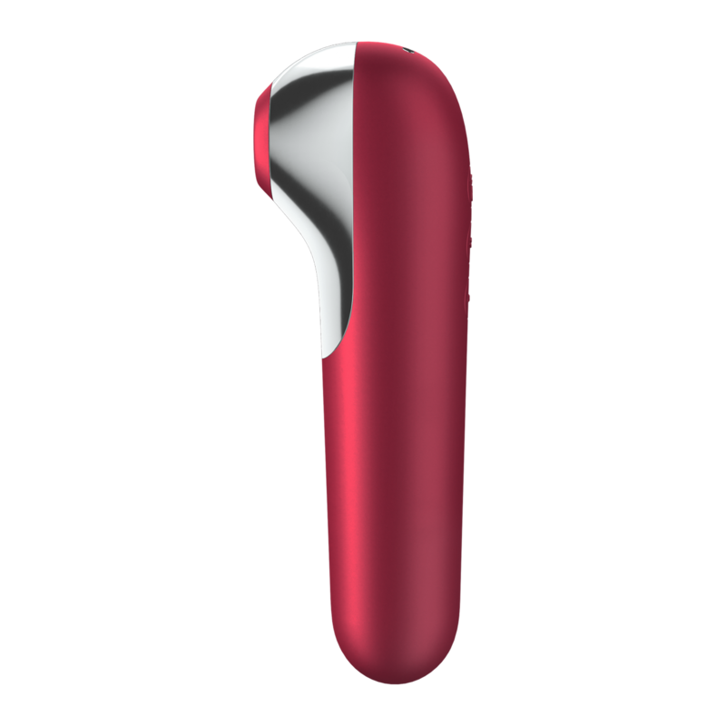 SATISFYER - VIBRATORE E VENTOSA DUAL LOVE CON ARIA PULSATA ROSSO - immagine 2