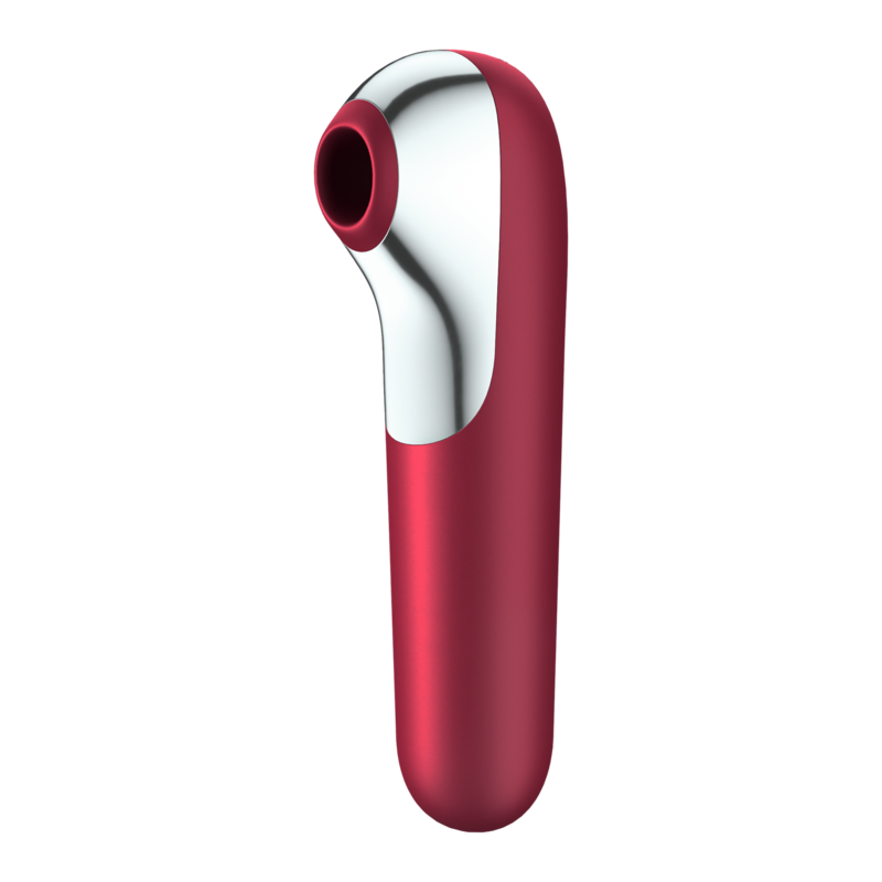 SATISFYER - VIBRATORE E VENTOSA DUAL LOVE CON ARIA PULSATA ROSSO - immagine 5