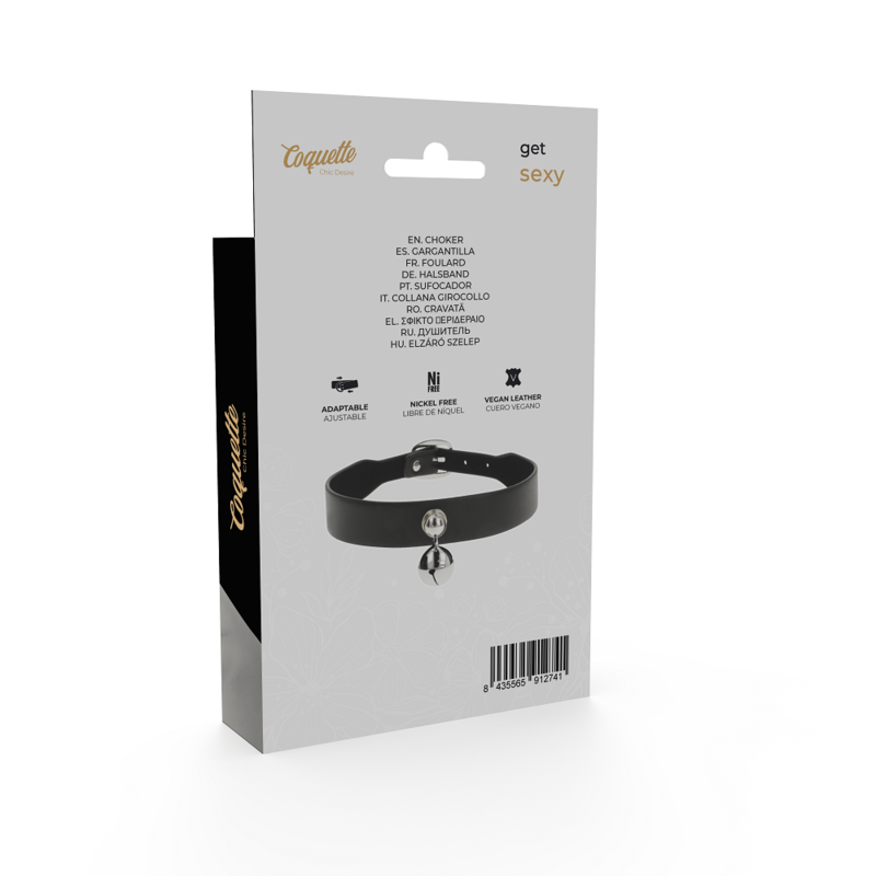 COQUETTE CHIC DESIRE - COLLANA IN PELLE VEGANA ACCESSORIO DONNA CON SONAGLIO - immagine 5