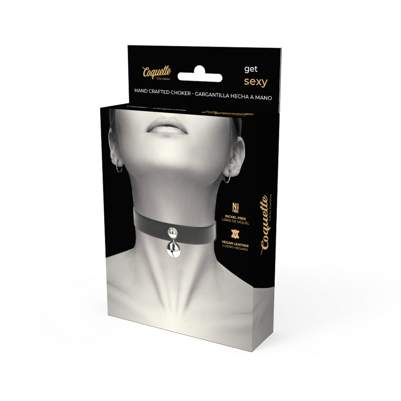 COQUETTE CHIC DESIRE - COLLANA IN PELLE VEGANA ACCESSORIO DONNA CON SONAGLIO - immagine 2