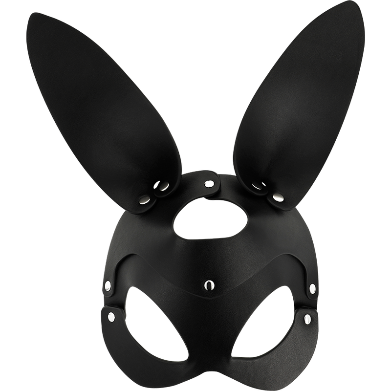 COQUETTE CHIC DESIRE - MASCHERA VEGANA IN PELLE CON ORECCHIE DI CONIGLIO - immagine 3