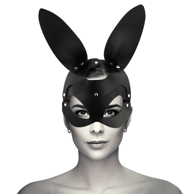 COQUETTE CHIC DESIRE - MASCHERA VEGANA IN PELLE CON ORECCHIE DI CONIGLIO - immagine 6
