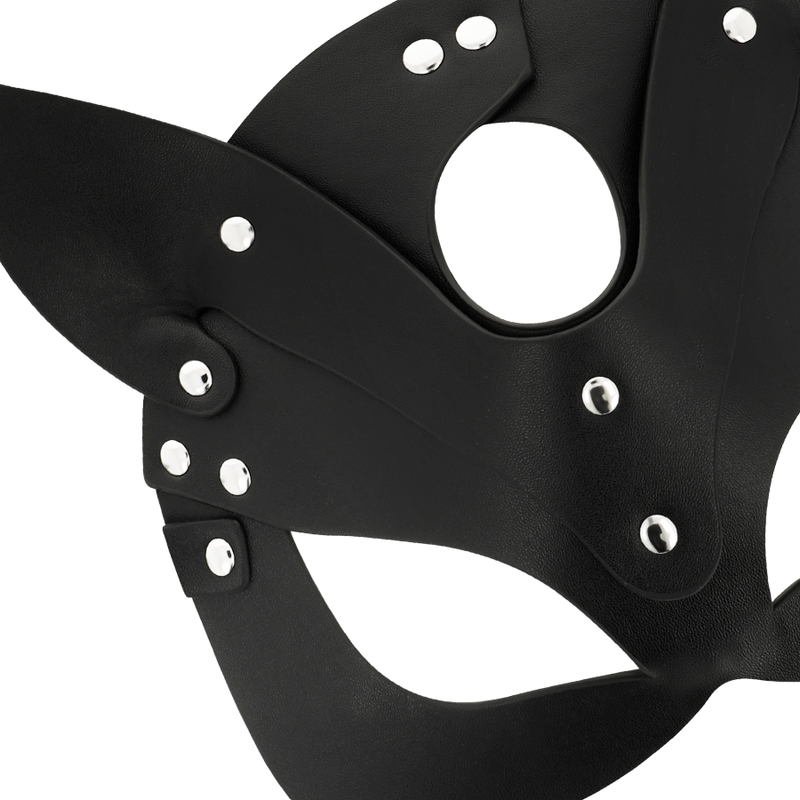 COQUETTE CHIC DESIRE - MASCHERA VEGANA IN PELLE CON ORECCHIE DI GATTO - immagine 2