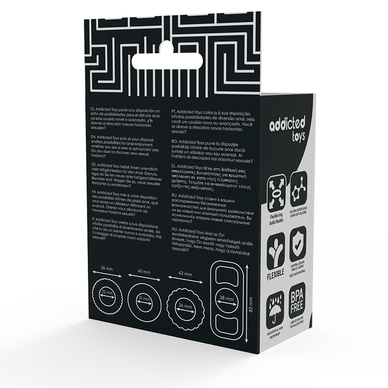 ADDICTED TOYS - SET DI ANELLI PER CAZZO - 4 PEZZI - immagine 6