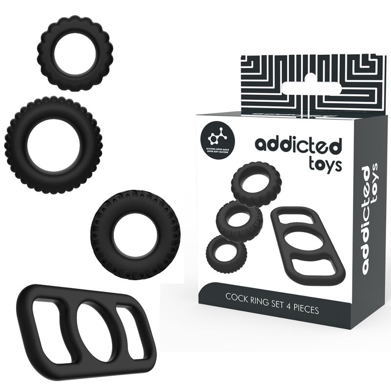 ADDICTED TOYS - SET DI ANELLI PER CAZZO - 4 PEZZI - immagine 8