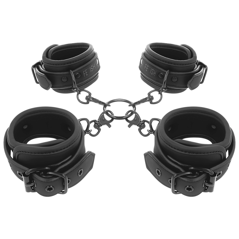 FETISH SUBMISSIVE – SET DI MANETTE PER MANI E CAVIGLIE CON FODERA IN NOPRENE FETISH SUBMISSIVE – SET DI MANETTE PER MANI E CAVIGLIE CON FODERA IN NOPRENE