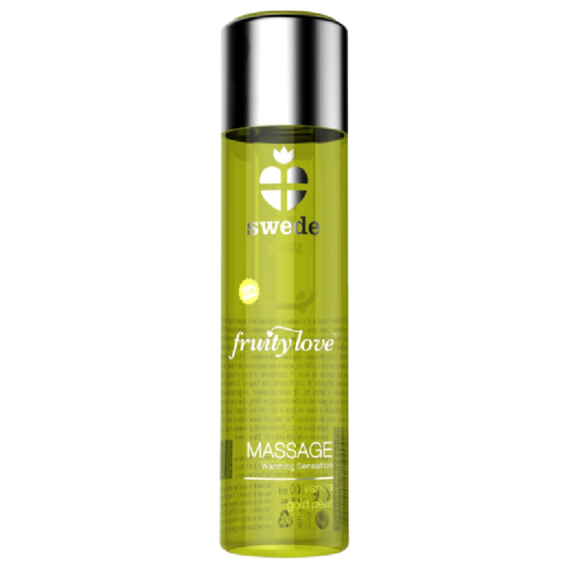 SWEDE – FRUITY LOVE OLIO DA MASSAGGIO EFFETTO RISCALDANTE VANIGLIA E PERA ORO 120 ML