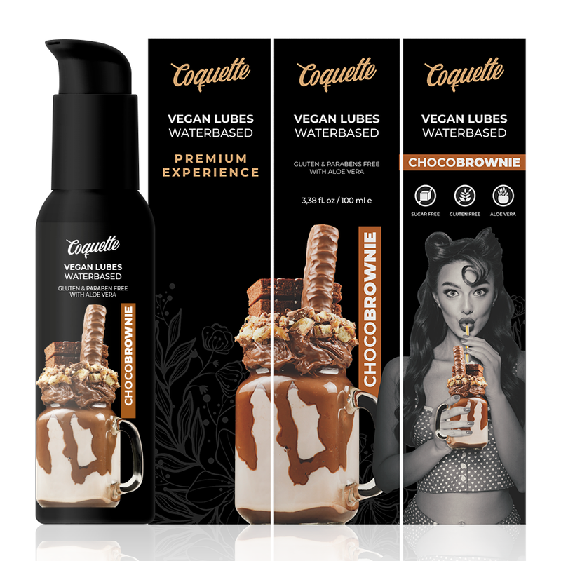 COQUETTE CHIC DESIRE - LUBRIFICANTE VEGANO AL CHOCOBROWNIE ESPERIENZA PREMIUM 100ML - immagine 2