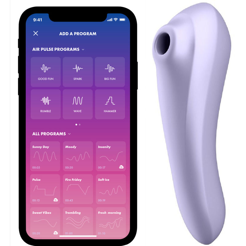 SATISFYER – VIBRATORE DUAL PLEASURE AIR PULSE MAUVE