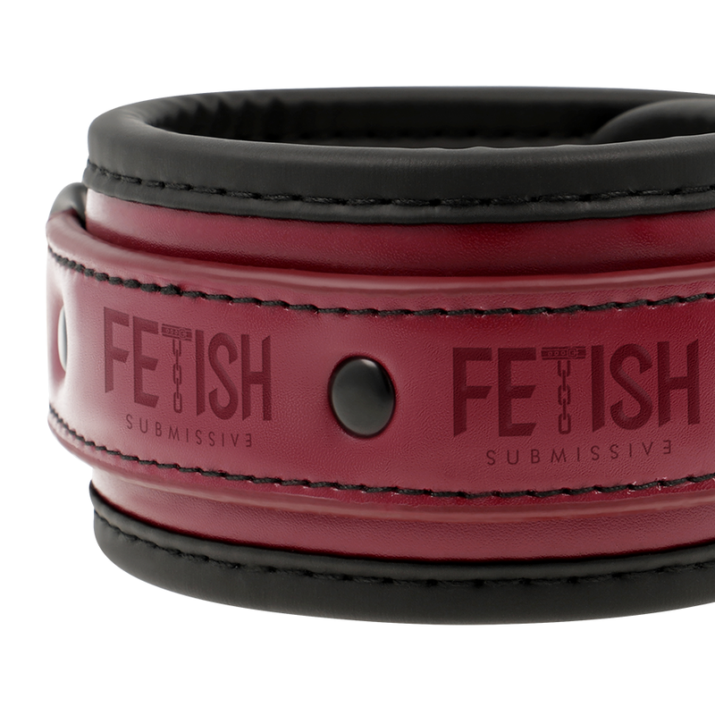 FETISH SUBMISSIVE DARK ROOM - MANETTE VEGAN IN PELLE CON FODERA IN NEOPRENE - immagine 2